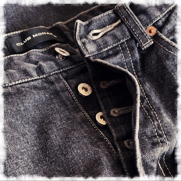 Club MONACO Black Wash Straight Leg Jeans - Picture 4 of 6